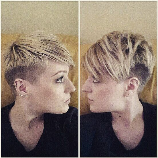 Shaved short haircut for thick hair