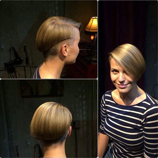 Short bob haircut for straight hair