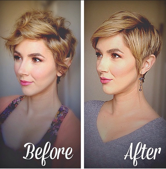 Simple short hairstyle