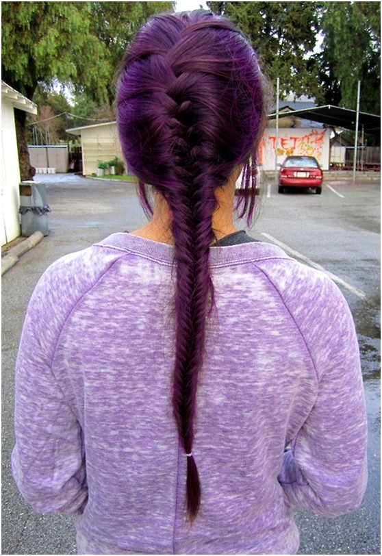 Fishtail braid ponytail