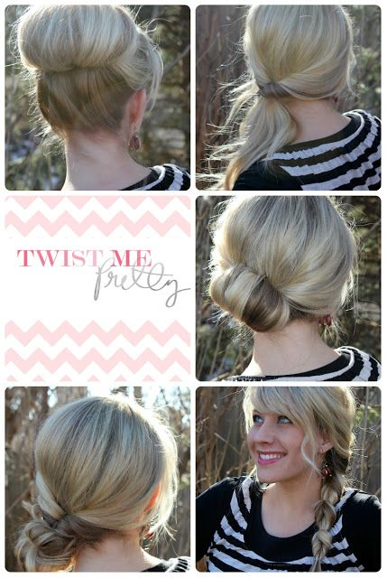 Quick updo for medium length hair