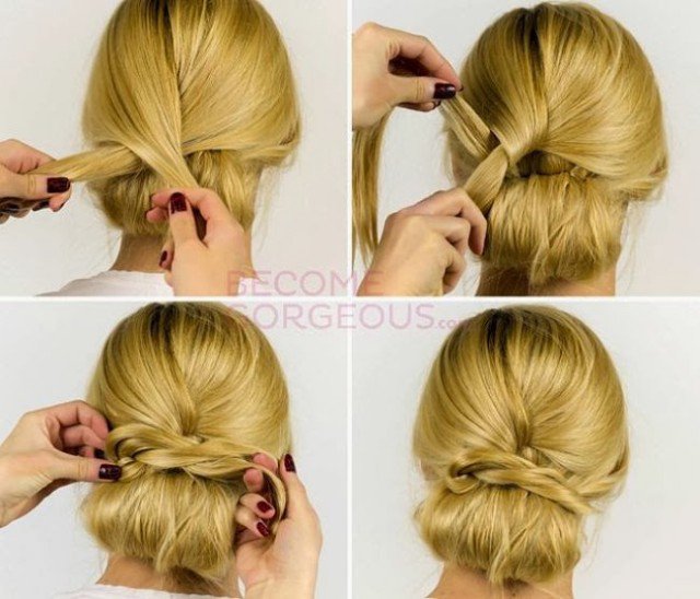 Stylish low bun