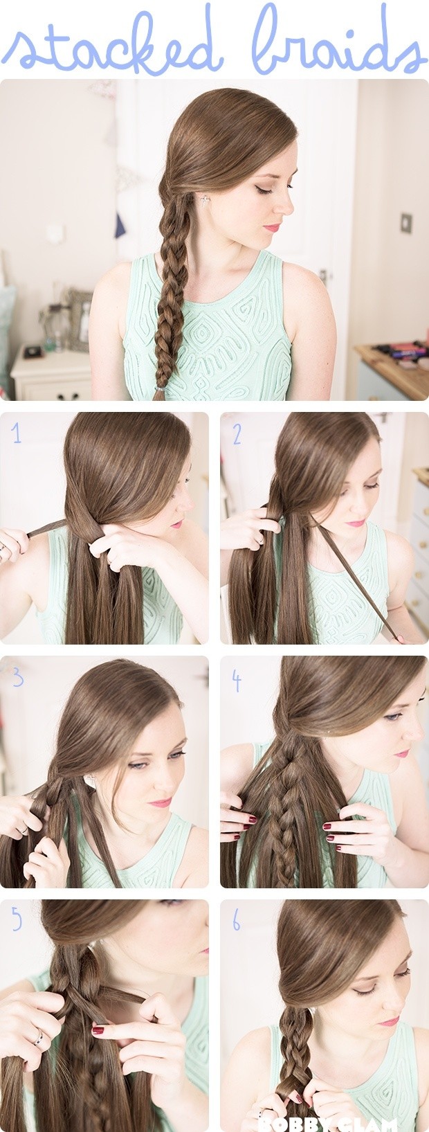 Stacked Braided Hairstyle Tutorial