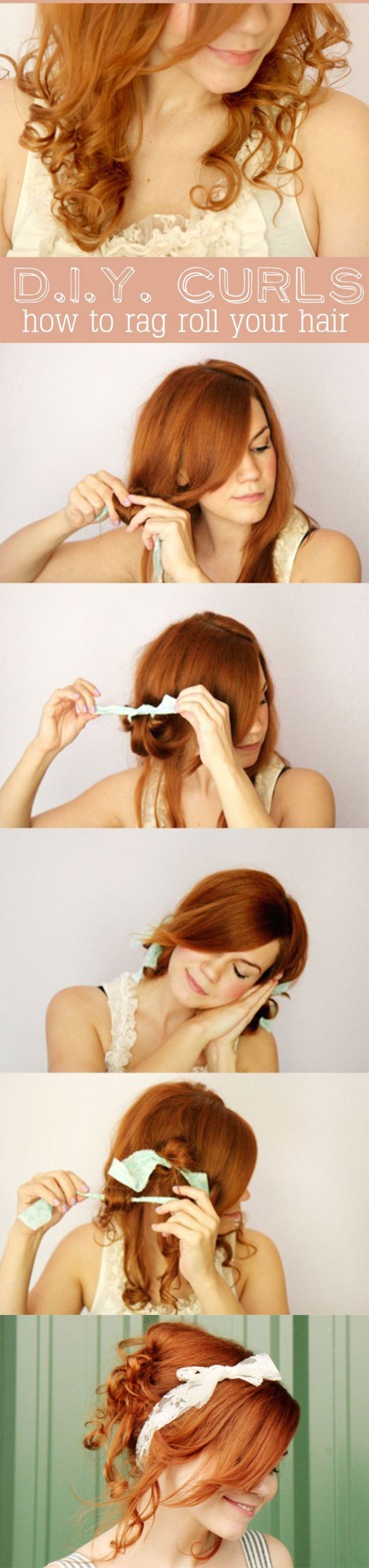 DIY curls: how to rag your hair