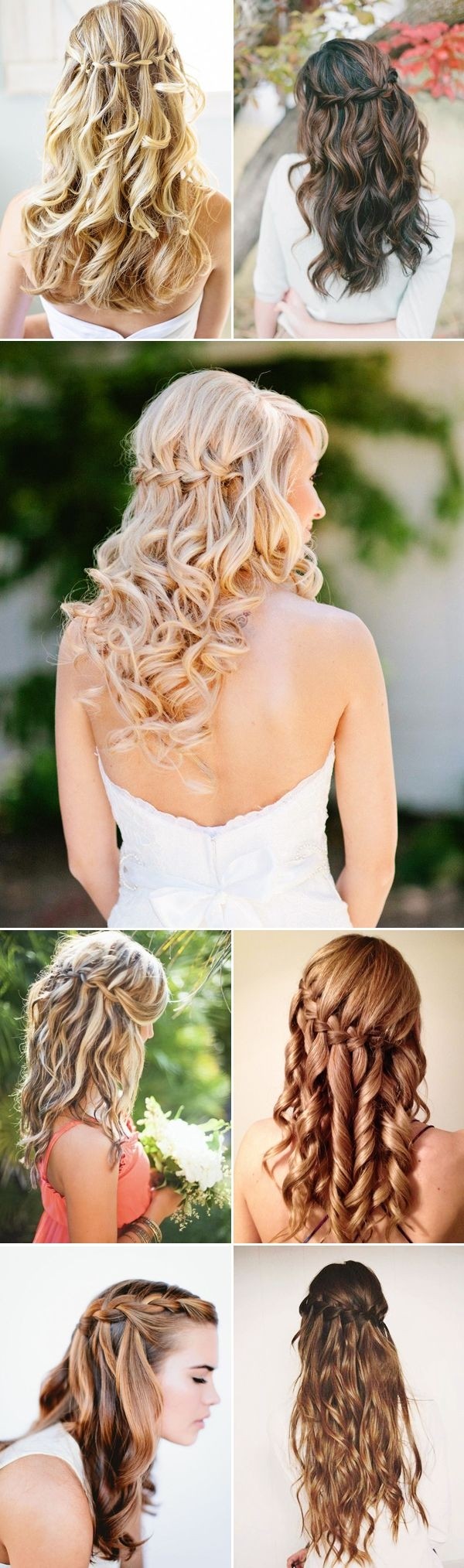 Waterfall braids for bridesmaids hairstyles