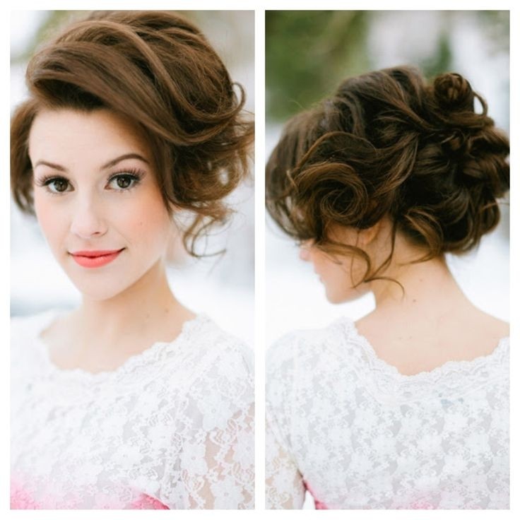 Chaotic updo for bridesmaid hairstyles