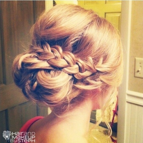 Braided updo for bridesmaid hairstyles