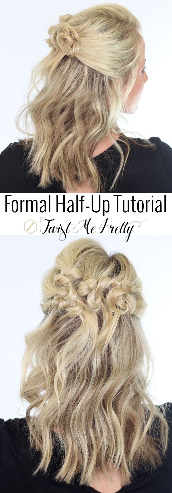 Pretty half hairstyle for medium hair