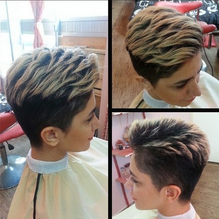 Short layered hairstyle for thick hair