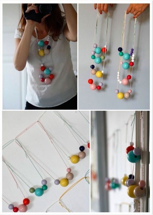 Colorful ball necklace