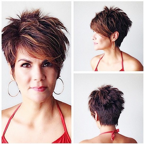 Short choppy hairstyle for women