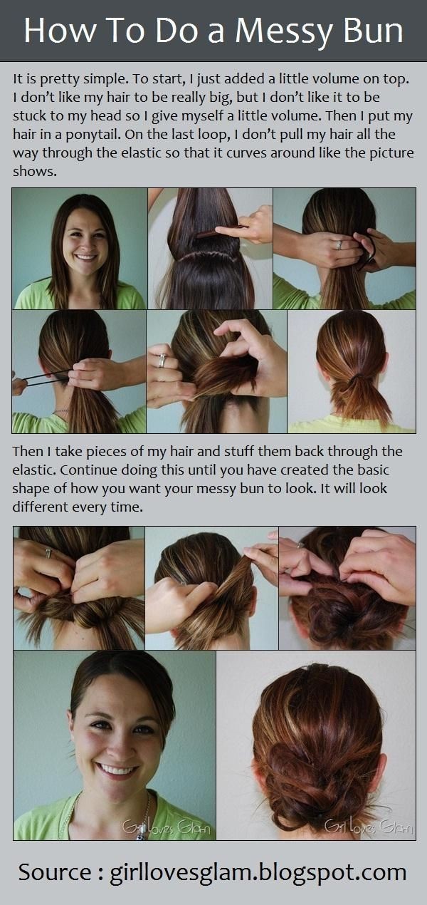How to make a messy bun hairstyle