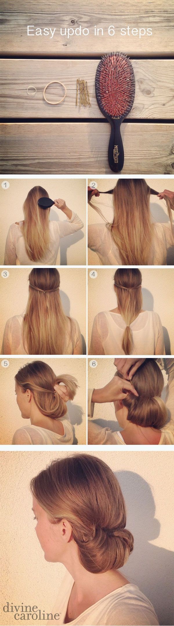 Simple updo for long hair