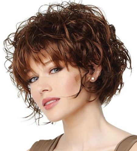 Short curly haircut for thick hair