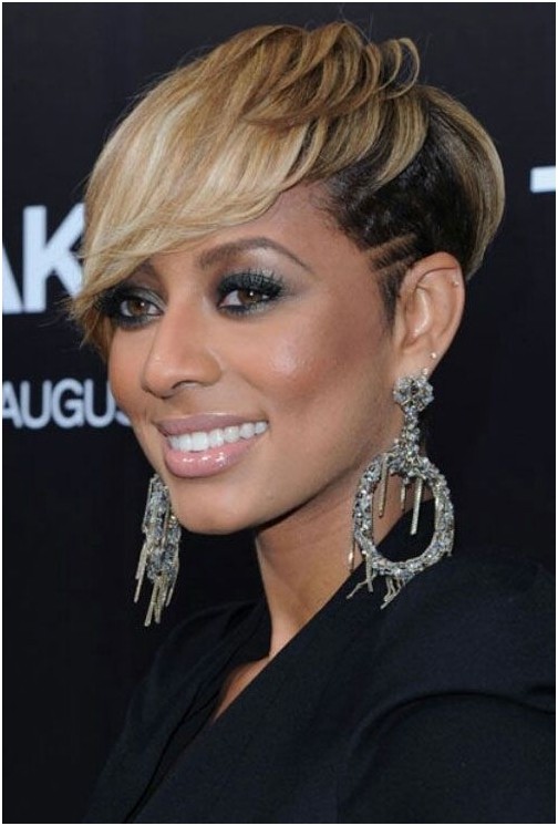Blonde pixie hairstyle for black women