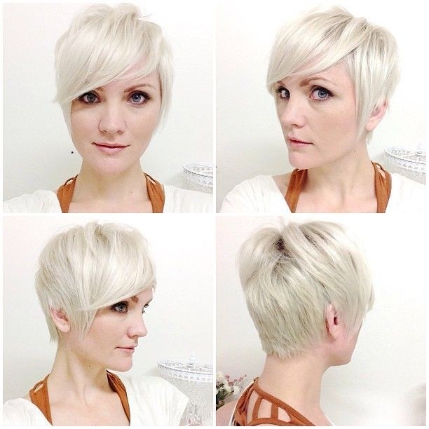 Short pixie haircut