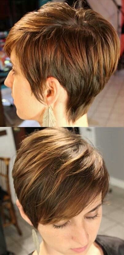 Cool short pixie haircut