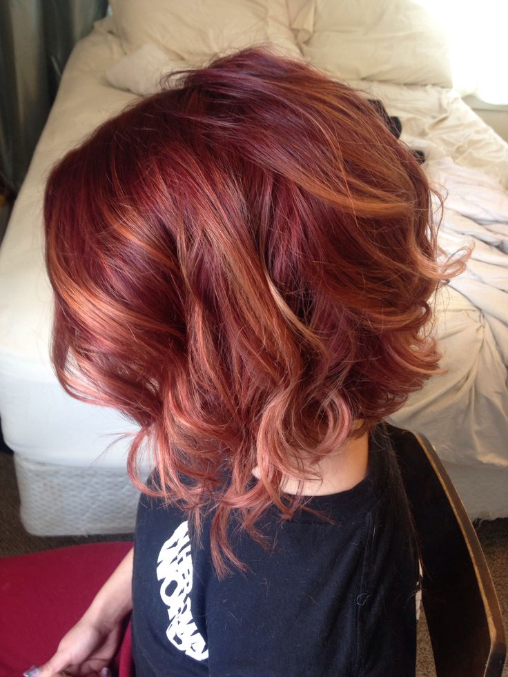 Curly red bob