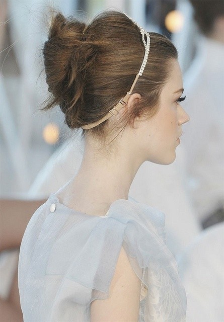 Twisted bun hairstyle for the wedding