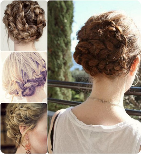 Pretty braided updo for the vacation