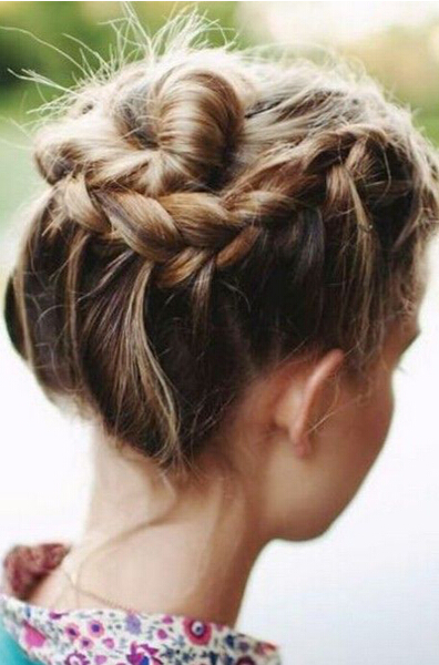 Twisted braided bun