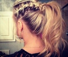 Braided high ponytail