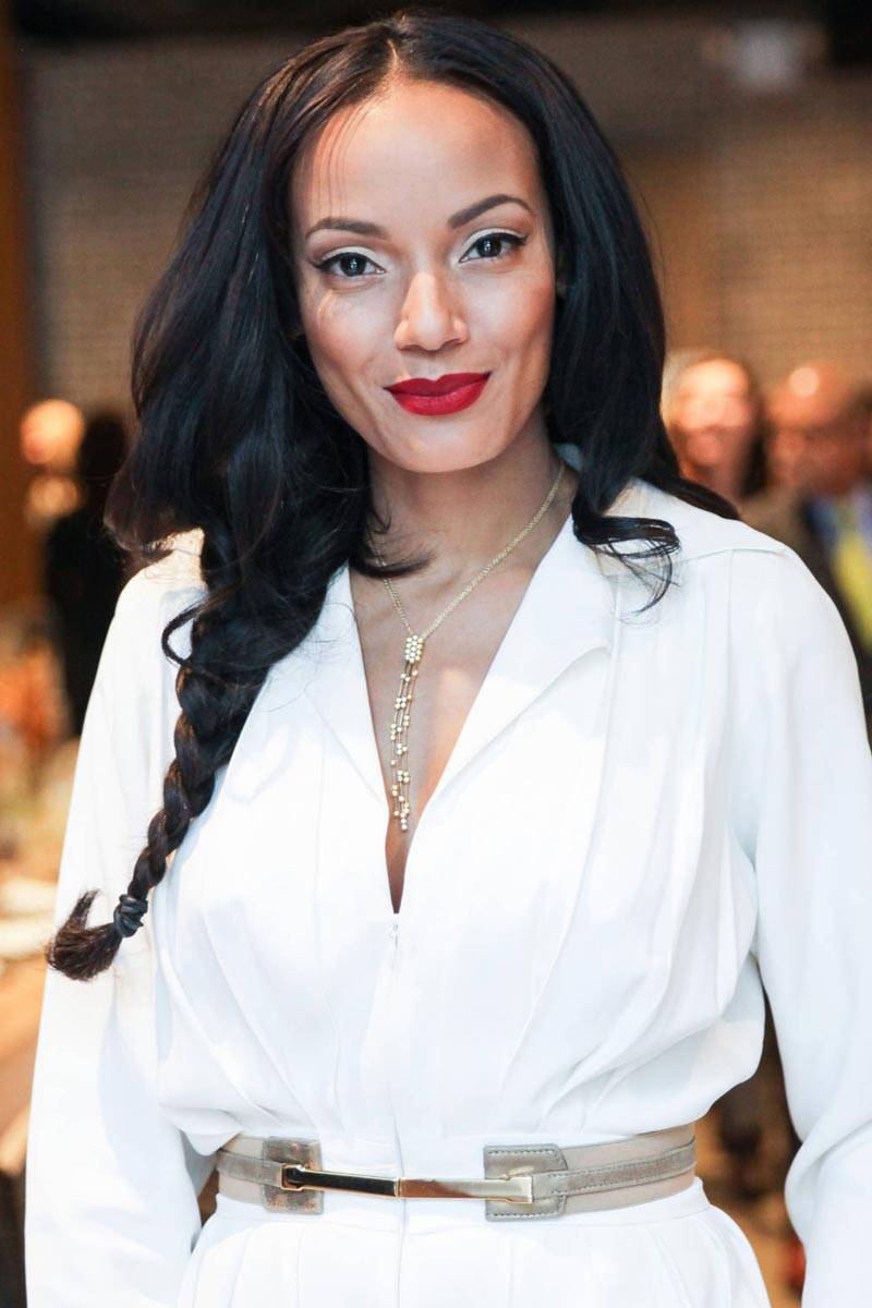 Selita Ebanks braid with middle part