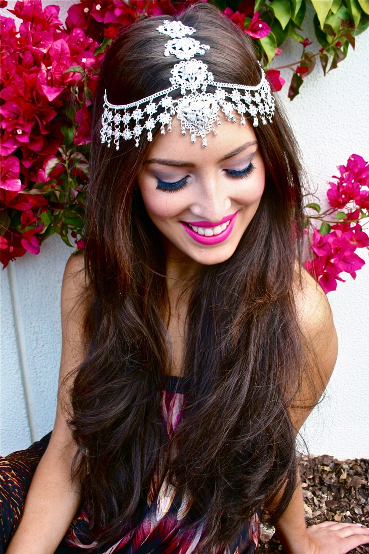 Indian wedding hairstyles with headgear