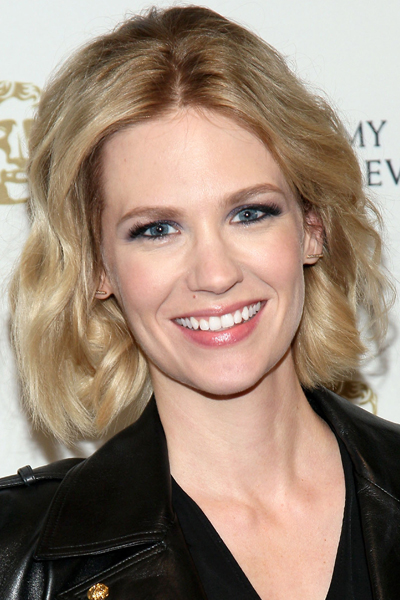 January Jones Curly Long Bob