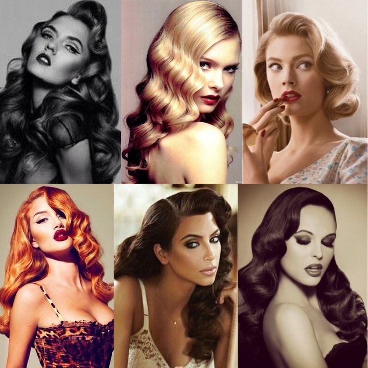 Sensual retro curly hairstyle