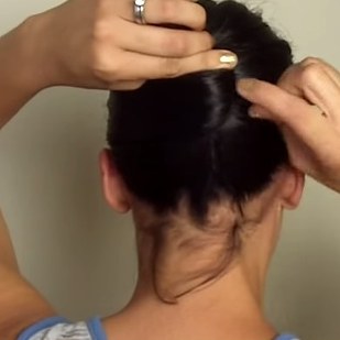 Simple updo hairstyle tutorial with a bobby pin