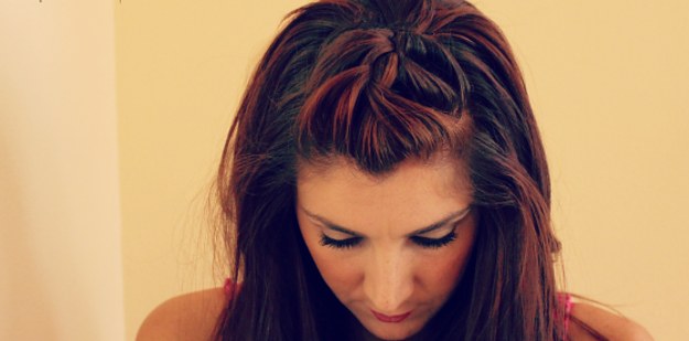 Braided crown hairstyle with bobby pins