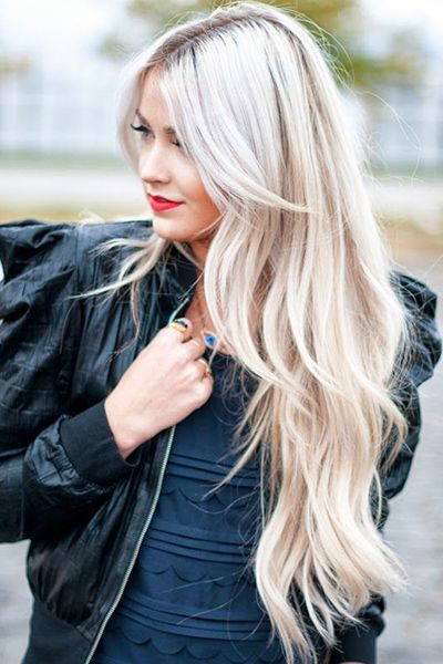 Super long hairstyle with bangs and layers