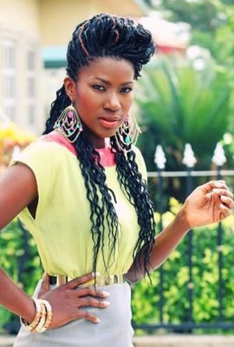 Pretty African hair braid style