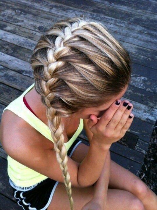 French braid ponytail hairstyle