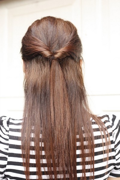 Half up hairstyle for school