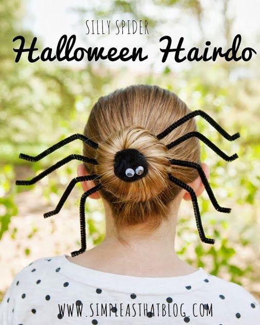 Cute Halloween bun hairstyle