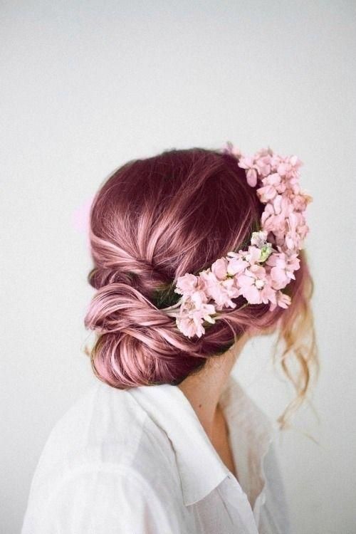 Pretty pink hairstyle