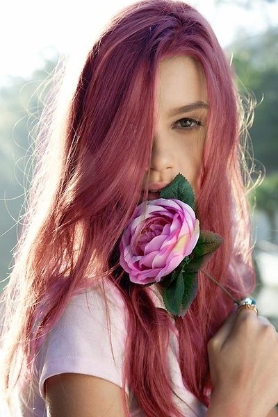 Pretty burgundy hairstyle