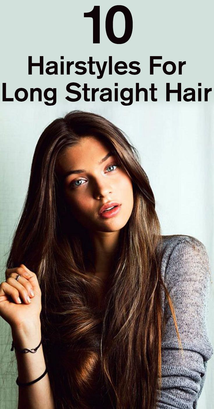 Long sleek hairstyle for thick hair