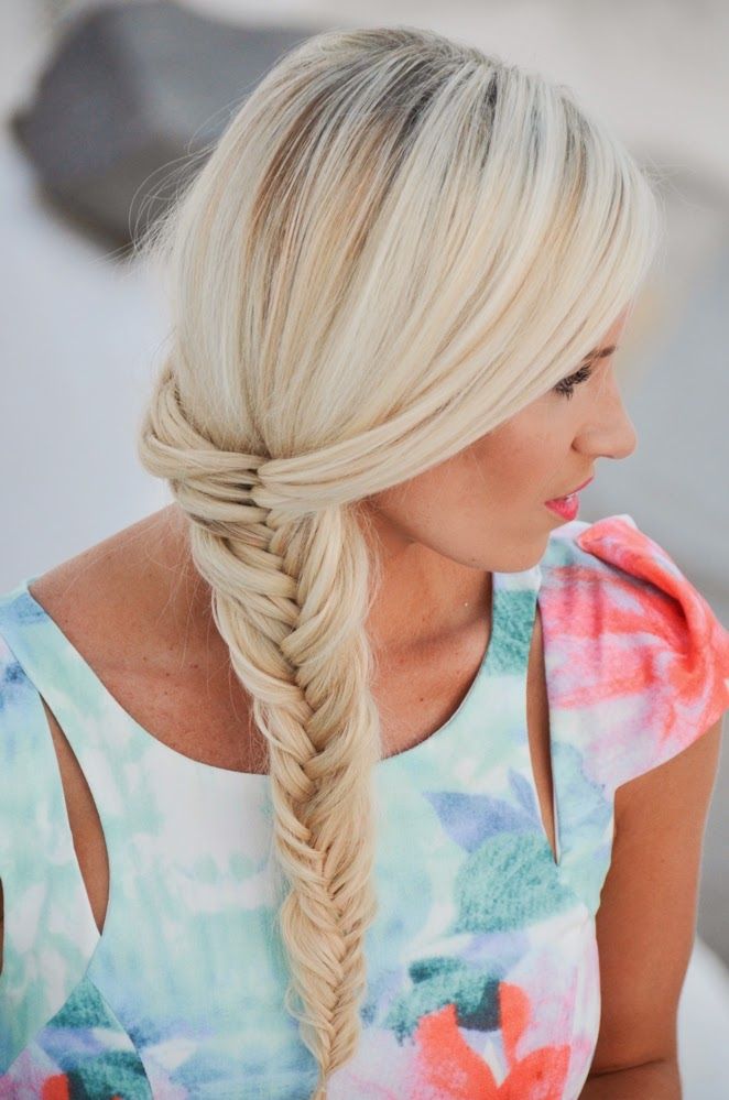 Braided fishtail hairstyle