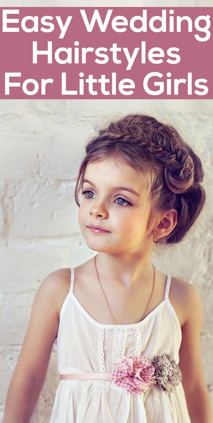 Simple wedding hairstyle for little girls