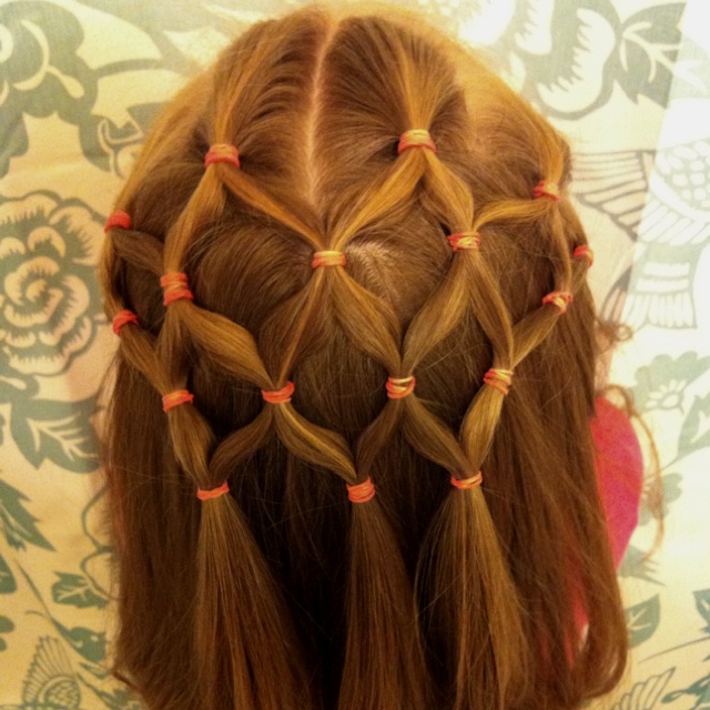 Net hairstyle for little girls