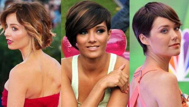 Side-part short hairstyles