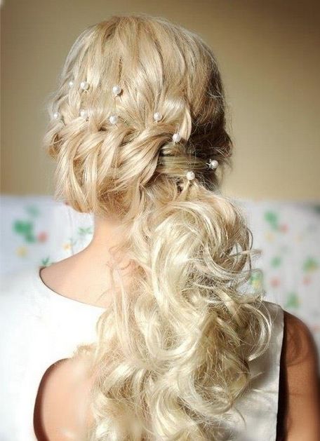 Exotic wedding hairstyle for long hair