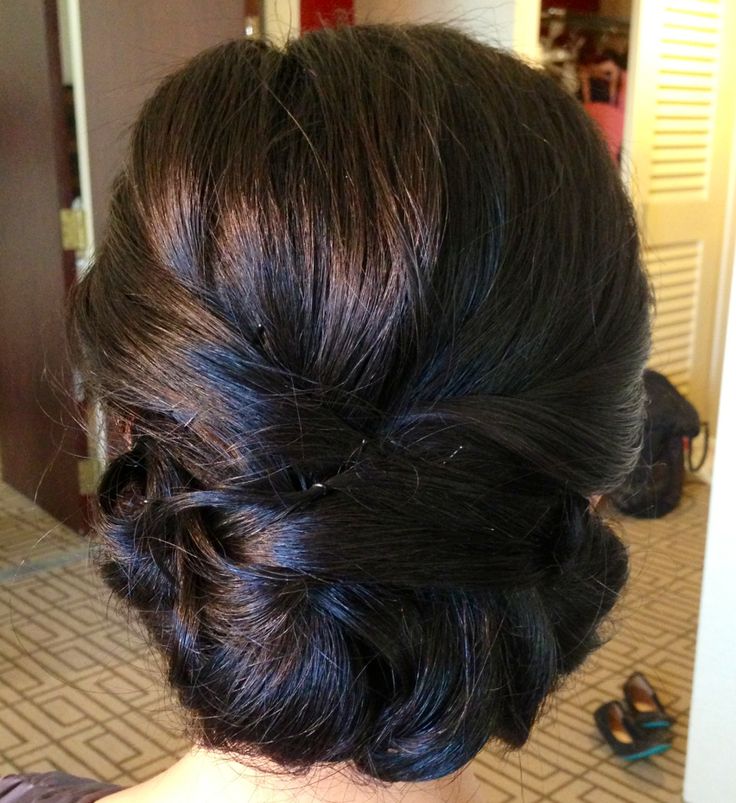 Classic updo for black hair