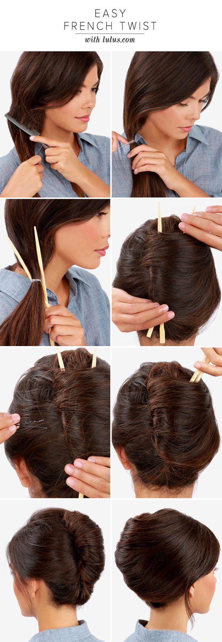 Simple French twist updo