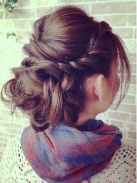 French twist updo for a low messy bun