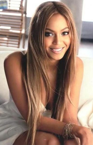 Beyonce long straight hairstyle