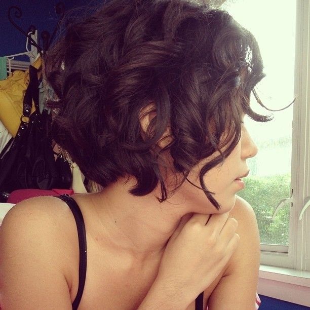 Nice short curly hairstyle